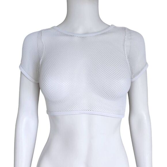 fishnet micro crop top - Picture 2 of 4